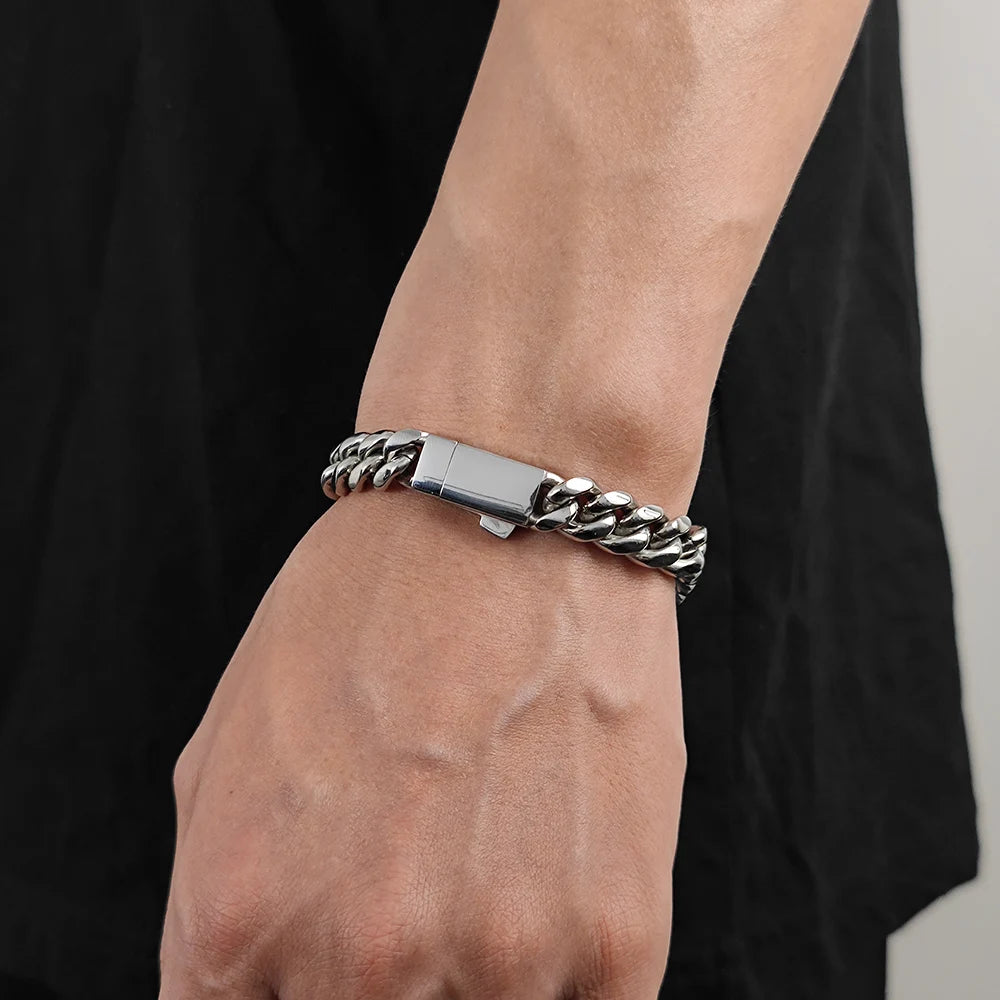 Stainless Steel Cuban Bracelet Miami Statement