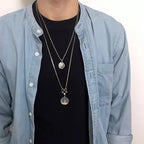 Vintage Detachable Long Sweater Chain Necklace 70cm Men Women