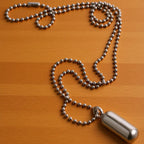 Capsules Pendant Necklace Strong Titanium Steel Openable Pill Case Necklace Gift for Men Women Long Chain Jewelry