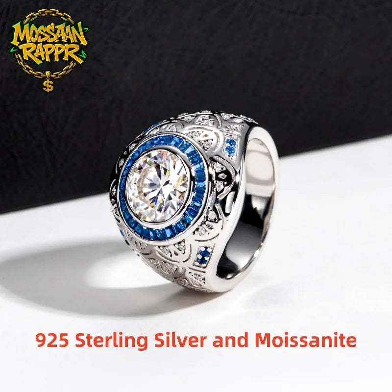 Iced Out Diamond Ring — 925 Silver