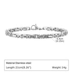 Braided Link Chain Bracelet — Silver