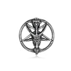 Gothic Vintage Pentagram Satanic Sheep Pendant Necklace For Men Punk Stainless Steel Biker Animal Necklaces Amulet