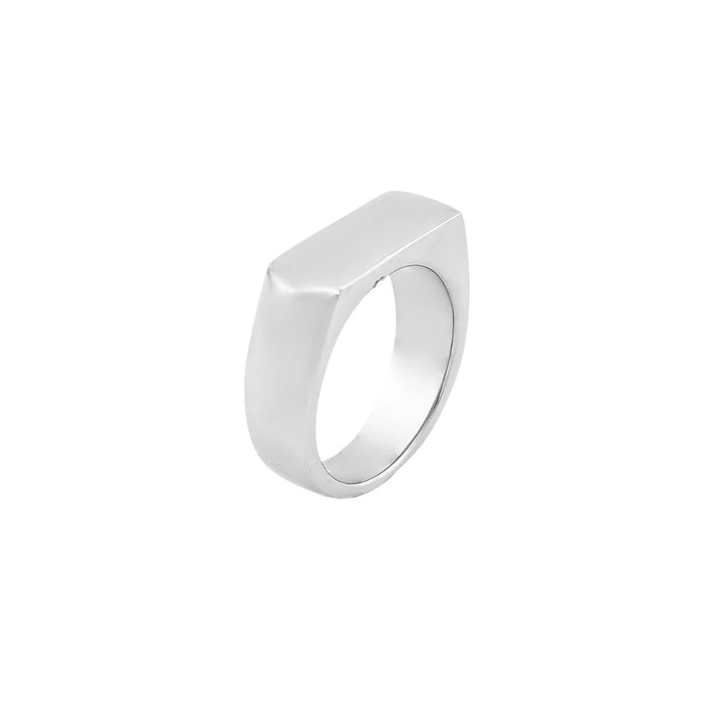 Minimal Biker Ring — Stainless Steel