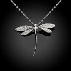 Hot Charms 925 sterling Silver pretty Dragonfly Pendants Necklaces For Women wedding party Fashion Jewelry Valentine's Day Gifts