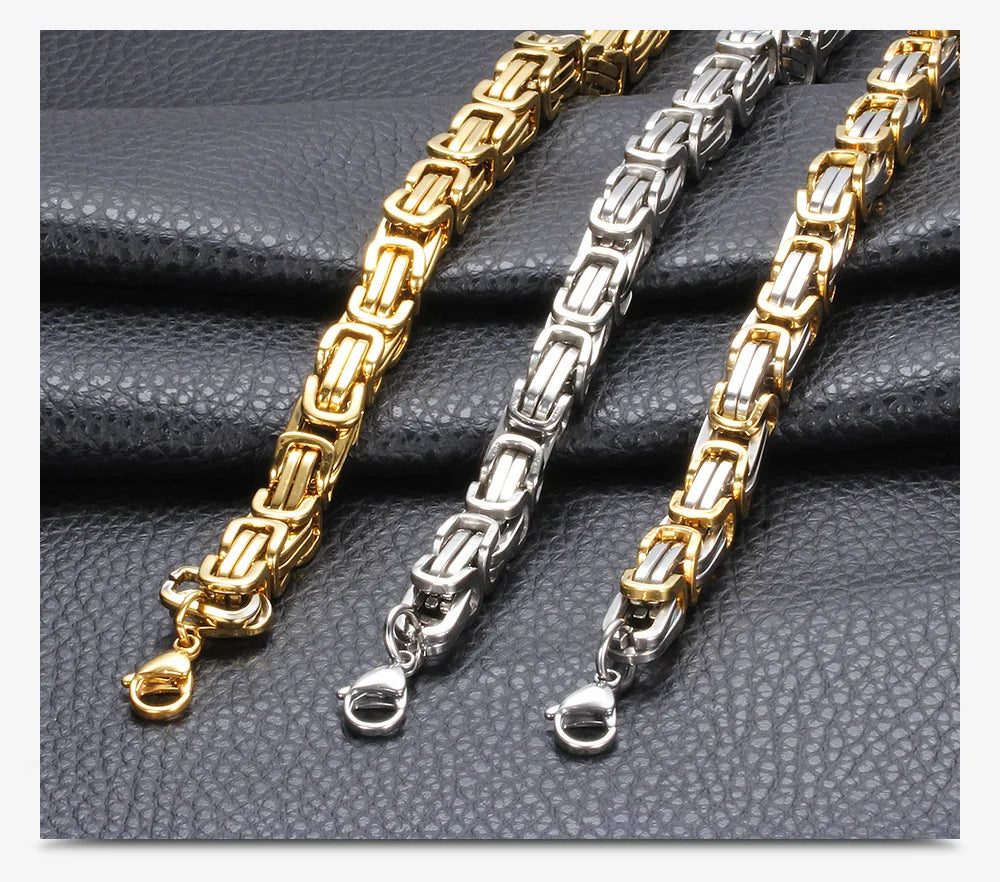 Motorcycle Steel Bracelet 8MM Biker Tough