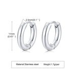 Minimal Hoop Earring — Stainless Steel