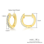 Iced Out Hoop Earrings Stainless Steel CZ