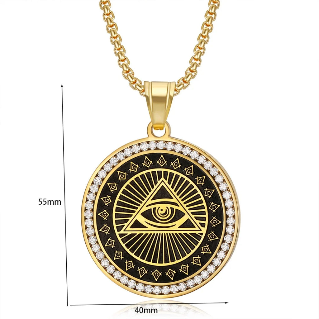 Eye of Providence Gold Pendant Necklace
