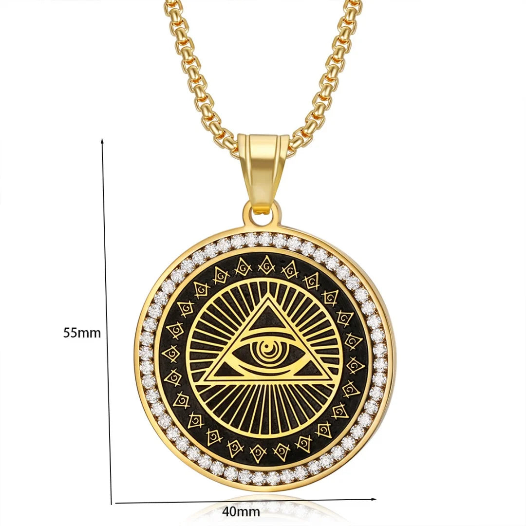 Eye of Providence Gold Pendant Necklace