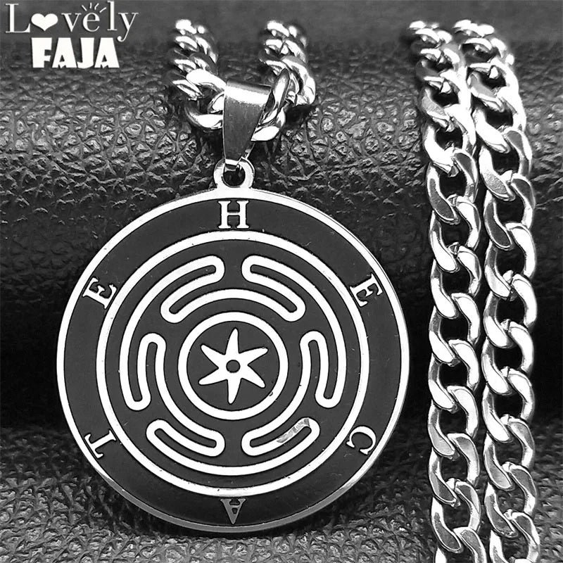 Greek Myth Silver Chain Mythology Hecate Wheel