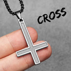 Inverted Cross Pendant — Stainless Steel