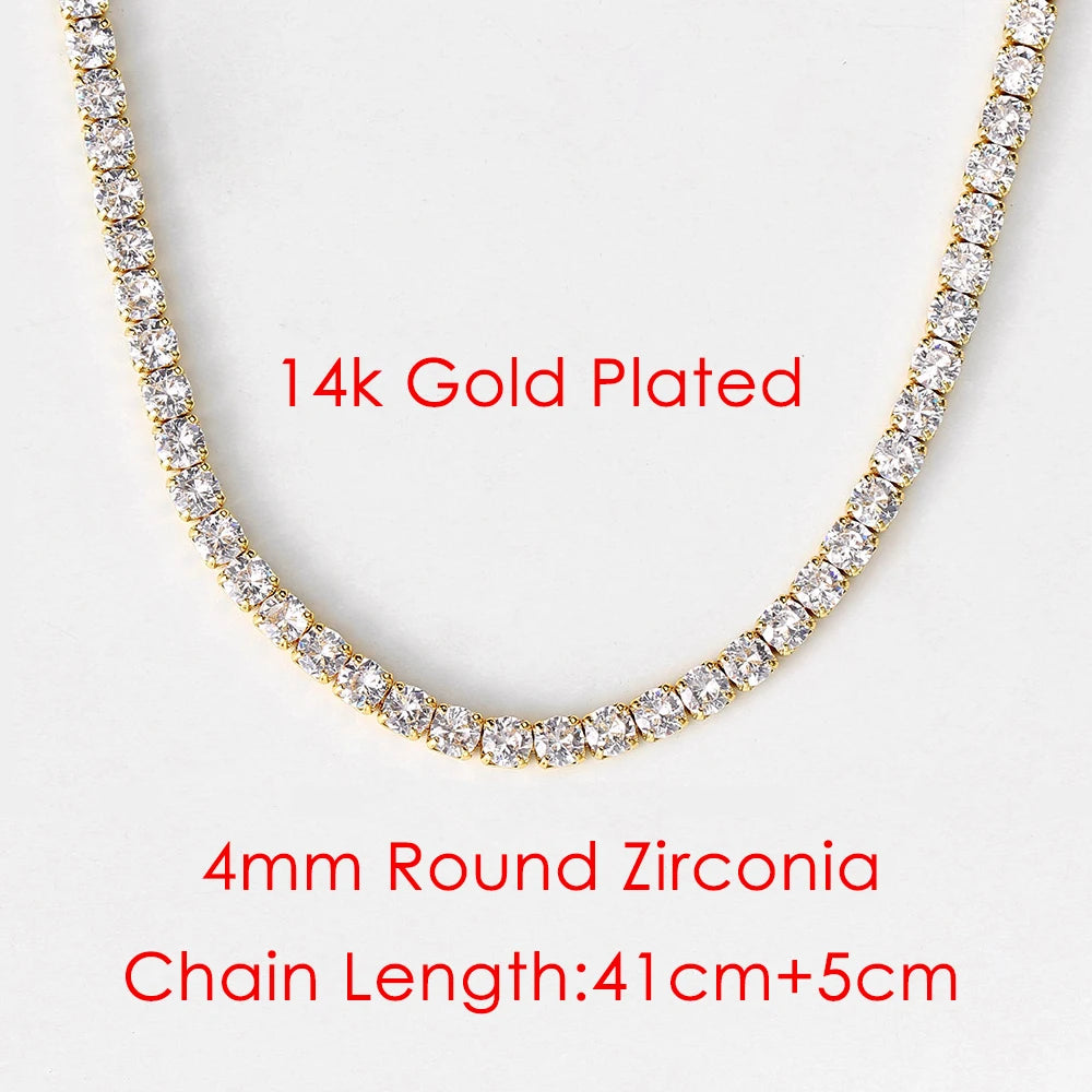 Iced Out Tennis Choker — Stainless Steel
