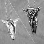 Grim Reaper Death Skull Pendant Necklace — Stainless