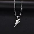 Stainless Steel Lightning Box Chain Pendant Necklace