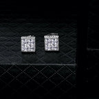 Gold Iced Out Stud Earring Statement Crystal