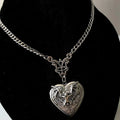 Gothic Bat Locket Pendant Necklace — Stainless Steel