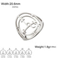 LIKGREAT Sigil Of Lilith Stainless Steel Ring Queen of the Night Solomon Magic Protection Amulet Ring Jewelry Gift for Women Men