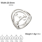 LIKGREAT Sigil Of Lilith Stainless Steel Ring Queen of the Night Solomon Magic Protection Amulet Ring Jewelry Gift for Women Men