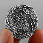 Retro Moon Surface Coin Pendant Unisex Fashion Simple 316L Stainless Steel Pendant Necklace Gift Jewelry Wholesale
