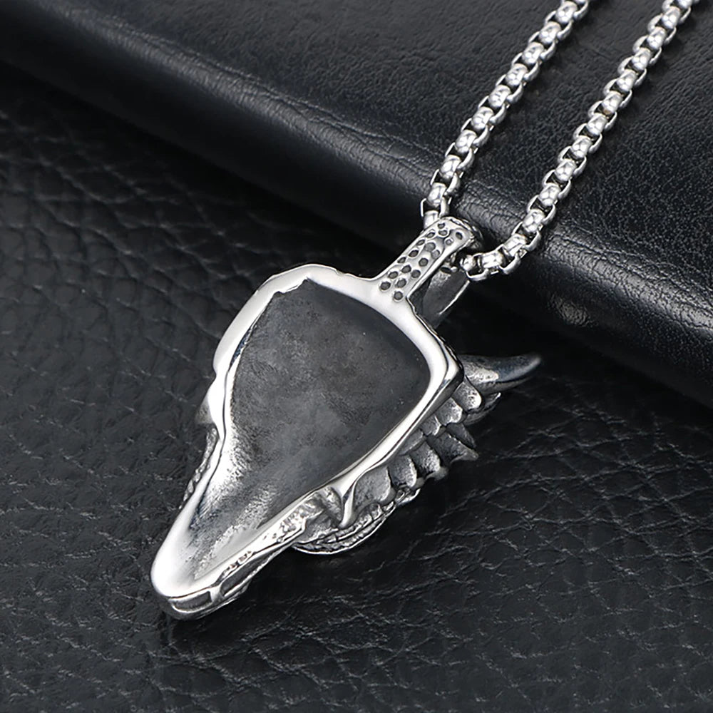 Dragon Head Pendant Necklace — Stainless Steel