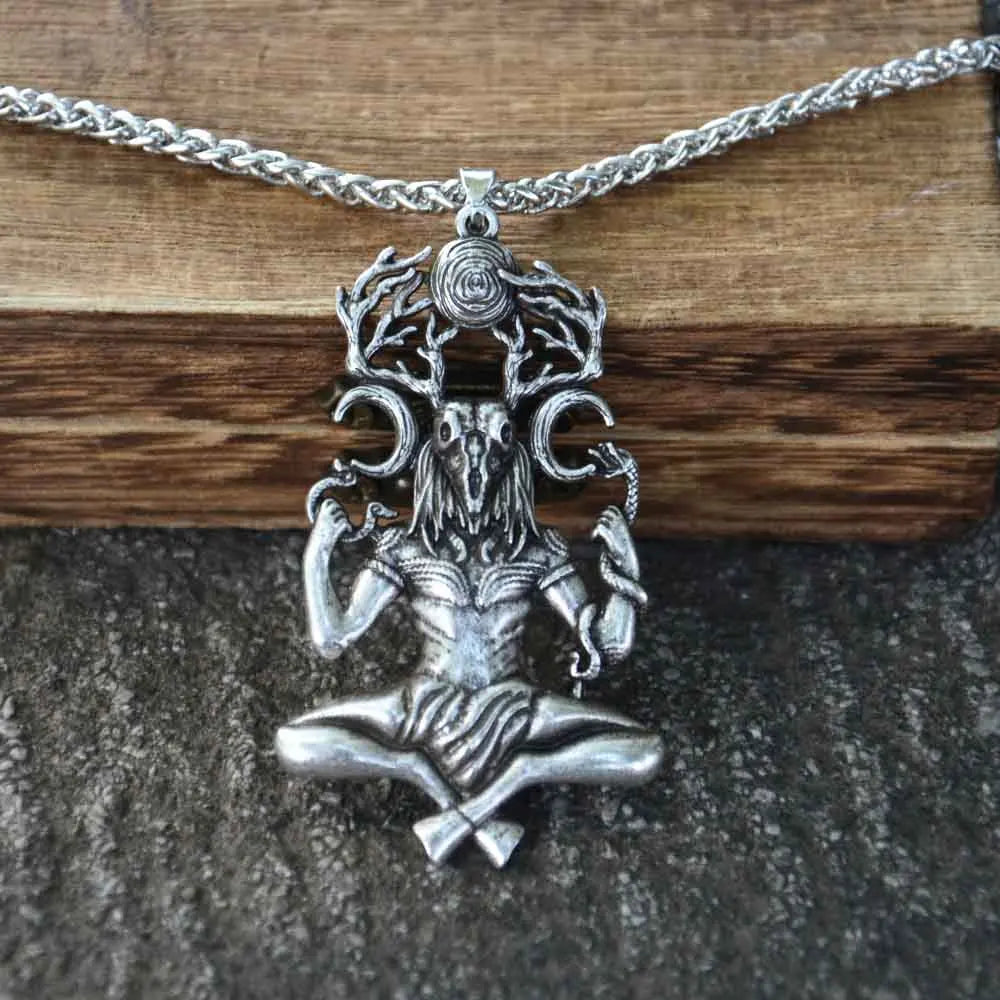 Cernunnos Horned God Pendant Necklace