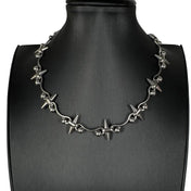 Punk Spiked Necklace — Gothic Patchwork Stainless Steel