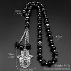 Hamsa Hand Pendant Necklace — Stainless Steel