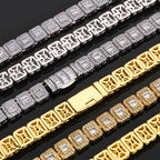 Tennis Chain Necklace Stainless Steel 7.5MM Cluster