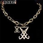 Lucifer Sigil Pendant Necklace — Stainless Steel