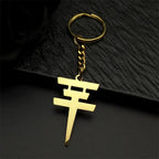 Rock Band Music Keychain Pendant — Gold