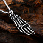 Skull Motorcycle Steel Pendant Demon Hand Halloween