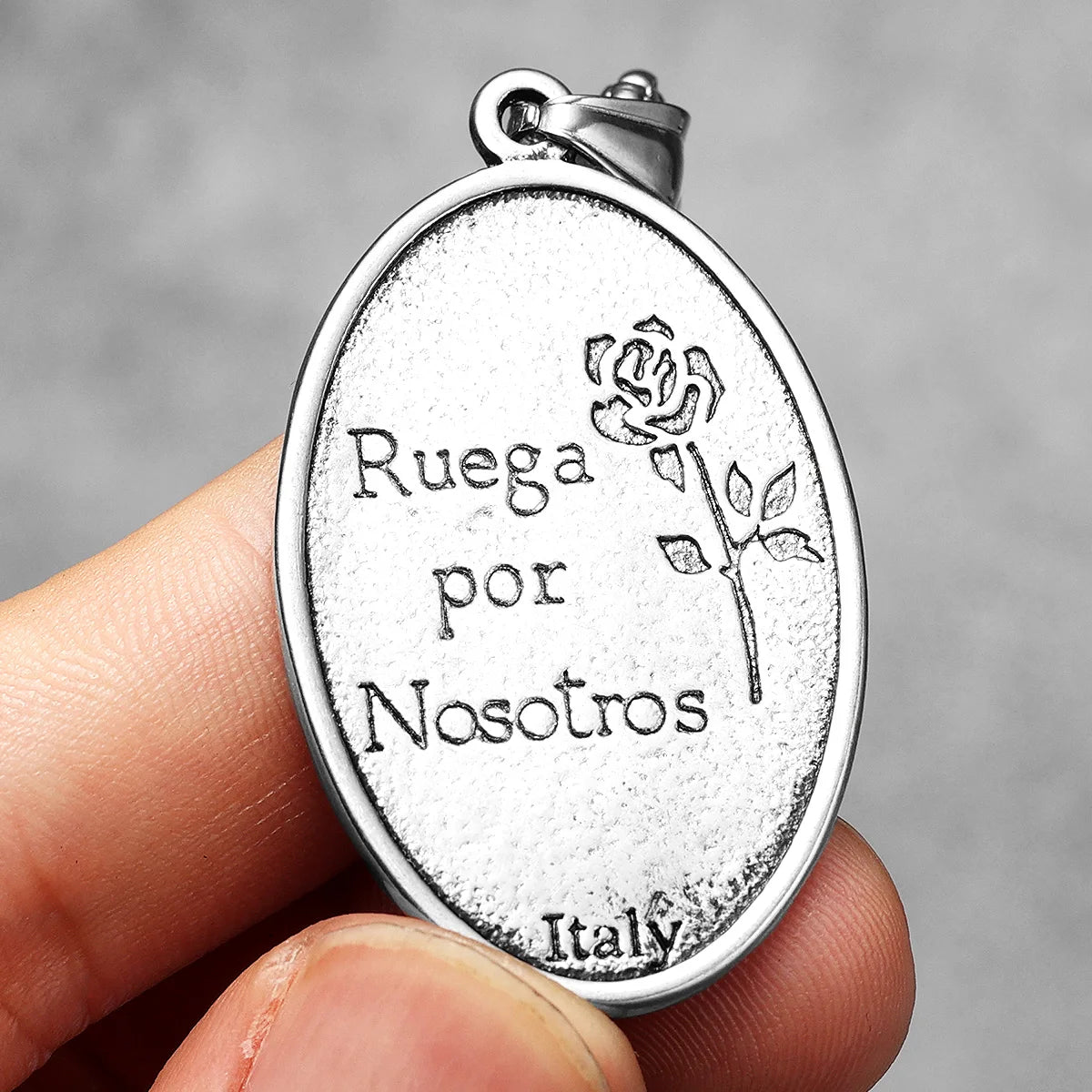 Guadalupe Pendant Necklace Stainless Steel Vintage