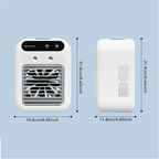 Portable mini desktop air conditioner fan, low noise, powerful humidifier and cooling function, USB charging