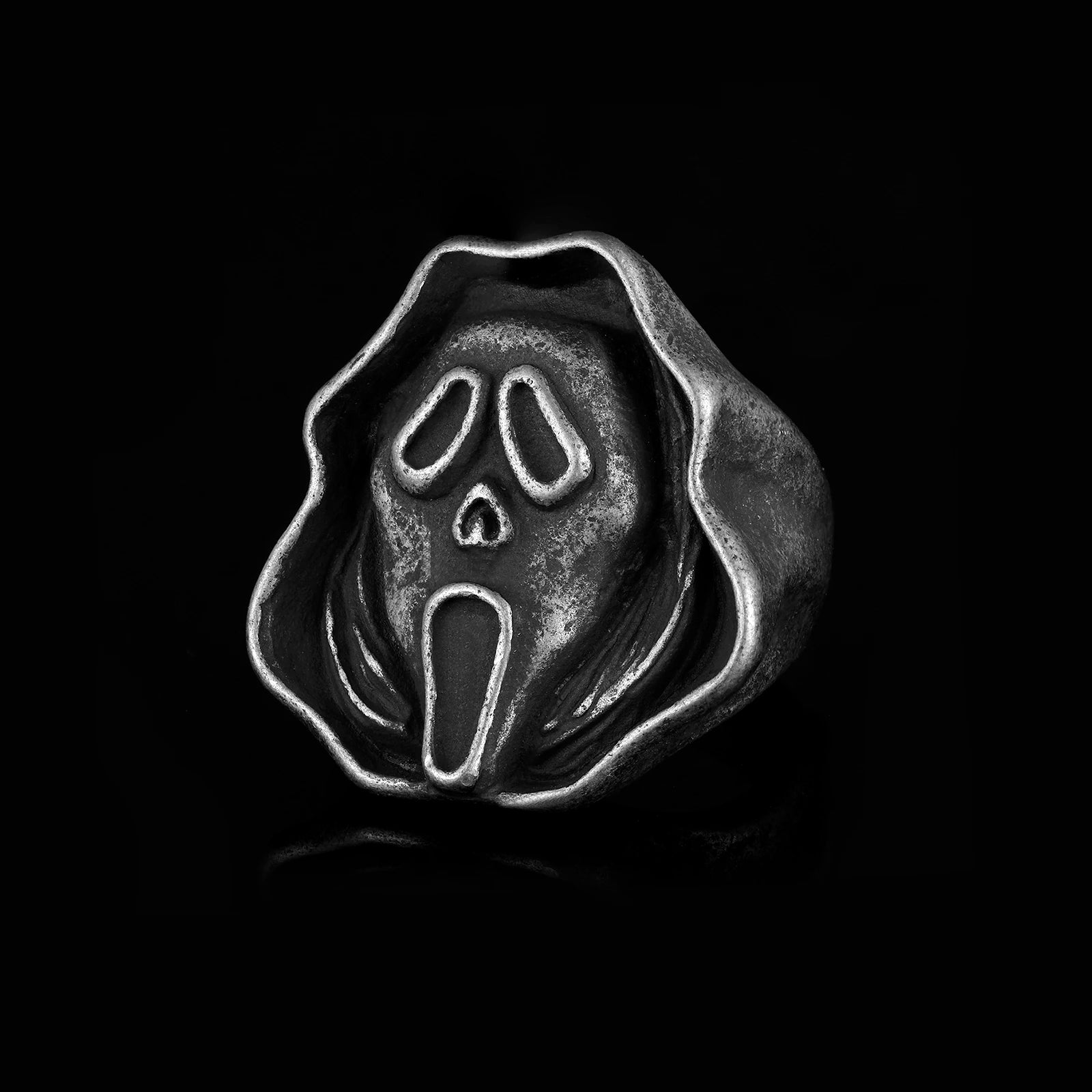 Men's Calvarium Skull Ring Gothic 316L Stainless Steel Biker Ring Motorcycle Band jewellery Party Gift OSR734
