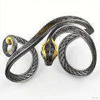 Viking Style Dragon Bracelet Retro Intricate Carving Adjustable Cuff Bangle Unique Norse Gothic Jewelry Gifts for Men