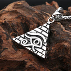 Eye of Horus Pyramid Pendant — Stainless Steel