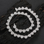 Iced Out Heart Necklace Stainless Steel 12MM