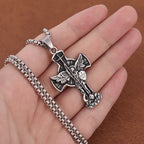 Classic St. Michael Cross Necklace — Stainless Steel