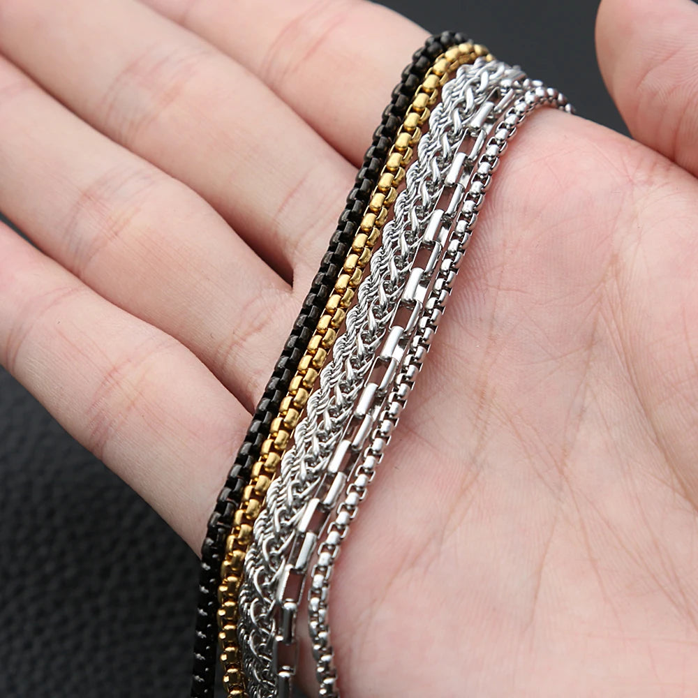 Lobster Gold Pendant 3MM Rolo 316L Gold/steel
