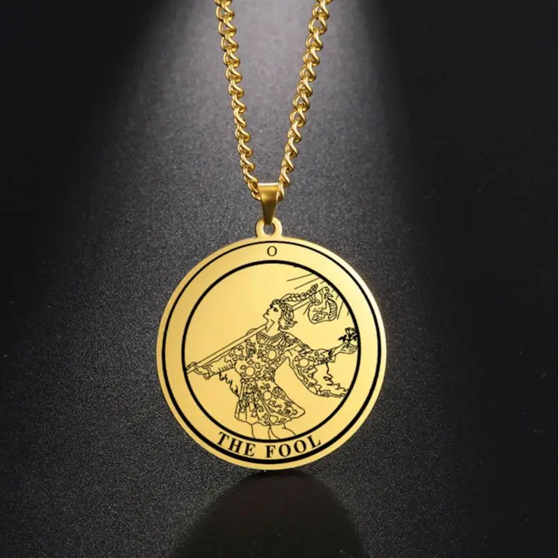 Tarot Card Pendant Necklace — Stainless Steel