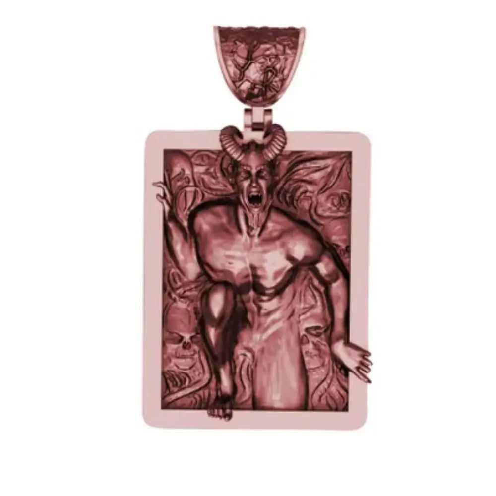 Hip Hop Fashion Stainless Steel Necklace Personality Punk Retro Demon Skull Pendant Necklace For Trendy Men Women