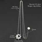 Iced Out Moon Silver Pendant Sterling Zircon Sun