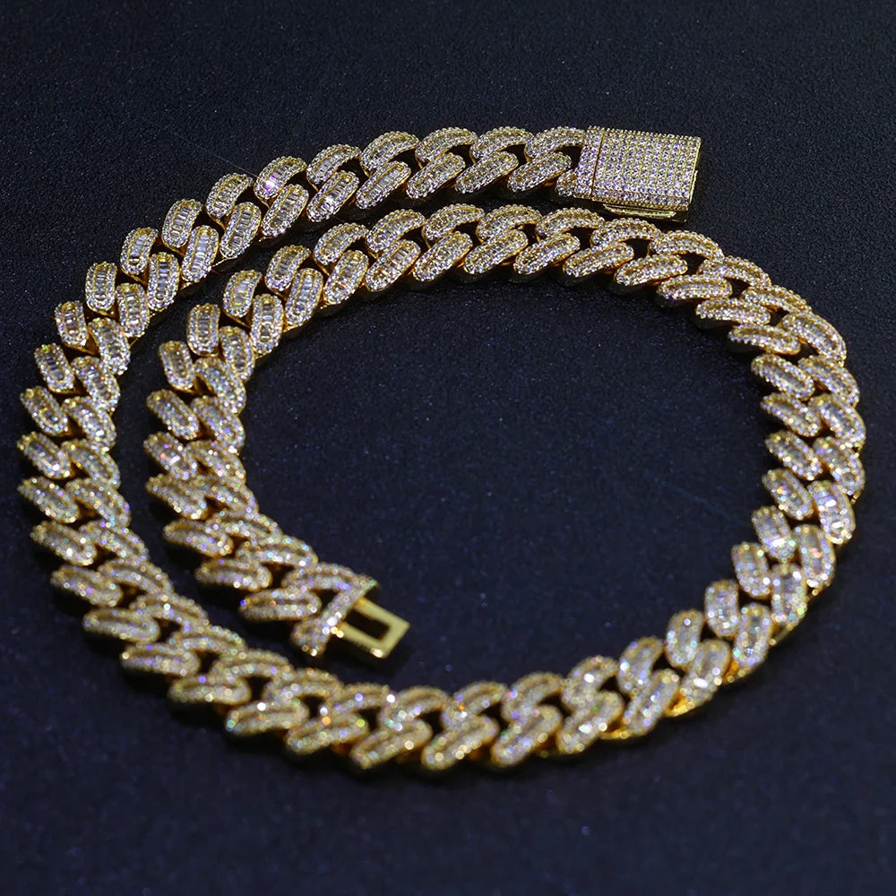 Iced Out Cuban Necklace Stainless Steel 15MM