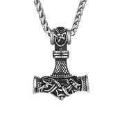 Norse Thor Mjolnir Amulet Stainless Steel Necklace