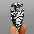 Viking Vegvisir Stainless Steel Pendant Necklace