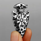Viking Vegvisir Stainless Steel Pendant Necklace