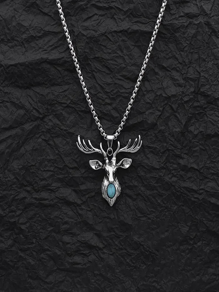 Steel Pendant Vintage Deer Head One You Japan