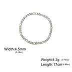 My Shape Fashion Cuban Chain Men Bracelet Stainless Steel 3/5/7/9mm Width Chain Bracelets Figaro Chain Boy Wrist Jewelry Couple