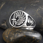 Lorraine Cross Skull Ring — 925 Silver