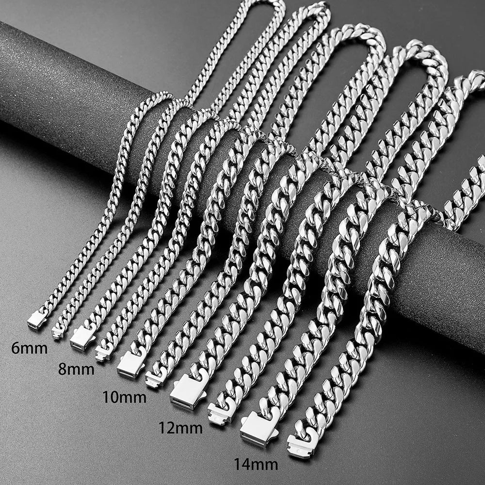 Cuban Link Chain Necklace — Stainless Steel 10mm 22"